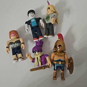 a collection of Roblox action figures